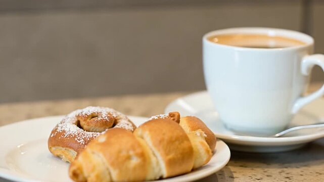 Cozy Caf Moments Coffee and Fresh Pastries Delight