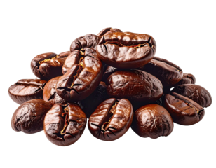 Roasted coffee beans clustered together (1)
