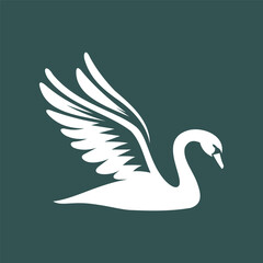 Fototapeta premium Swan Silhouette Vector