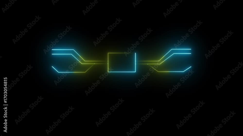 Fototapete animated circuit board technology background futuristic technology concept circuit board using proce