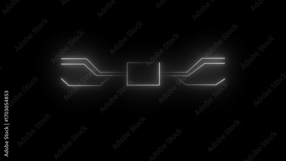 Fototapete animated circuit board technology background futuristic technology concept circuit board using proce