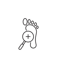 footprint icon, vector best line icon.
