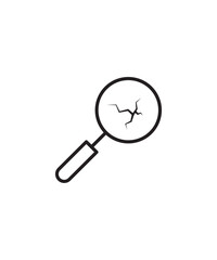 crack icon, vector best line icon.