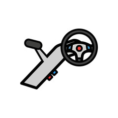 Car control panel design presents cockpit interior