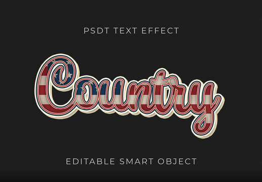 Red And Blue Independence Day Fireworks USA Text Effect Script American Font