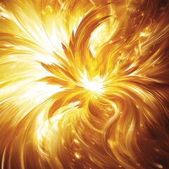 Golden Energy Burst for Abstract Art.