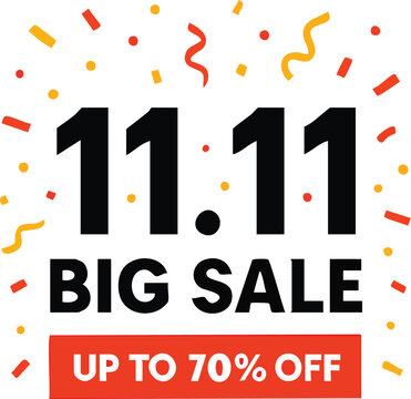 1111 Big Sale Up To 70 Percent Off.