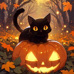 Halloween concept, October, AI