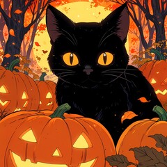 Halloween concept, October, AI