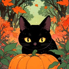 Halloween concept, October, AI