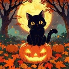 Halloween concept, October, AI