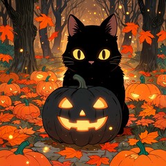 Halloween concept, October, AI