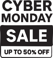 Cyber Monday Sale Up To 50 Percent Off.