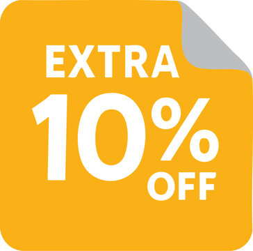 Extra Ten Percent Off Discount Graphic.