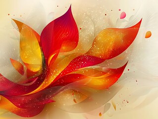 Autumn Leaves Abstract Art Background. (1)