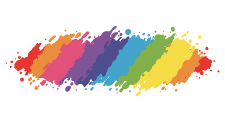 vibrant rainbow colors splashed across white background art