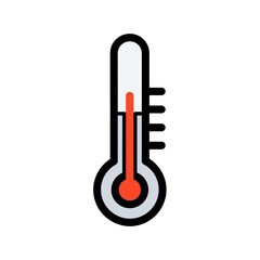Temperature gauge indicates fever measurement design graphic