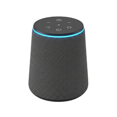 Modern smart speaker 3d rendered, isolated on transparent background
