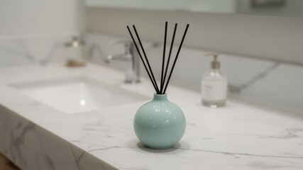 Round ceramic air freshener aromatherapy diffuser bottle with pastel colors