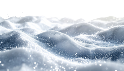 Abstract snowy landscape, textured with shimmering particles