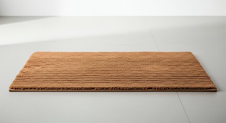 Modern Brown Textured Bath Mat, Home Decor, Interior Design, Soft Rug, Floor Mat, Bathroom Accessory