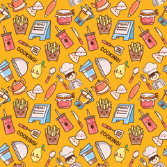 Hand drawn bakery pattern collection