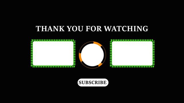 Simple gradation end card ending screen motion graphics