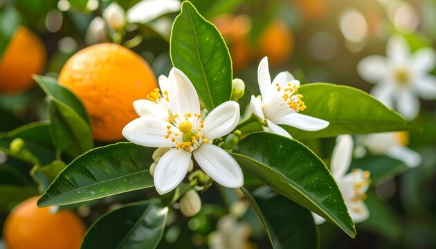 Blooming orange blossoms - Powered by Adobe