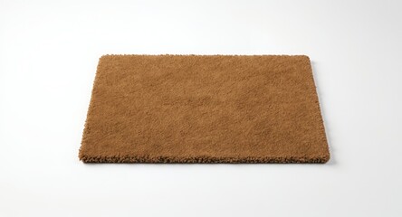 Studio Shot of a Brown Shag Rug, Soft and Fluffy Texture, Home Decor, Interior Design Element