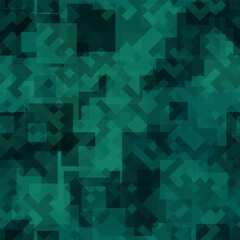 Seamless vector pattern. Emerald green malachite colors overlap tiles.