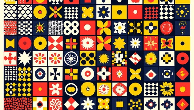 Abstract Geometric Textile Pattern.