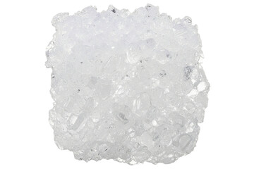 Fototapeta premium Coarsely crushed block of clear transparent ice chunks isolated on a transparent background