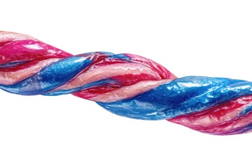 Fototapeta premium Watercolor halloween a twisted rope of pink and blue candy with glitter, isolated on transparent background