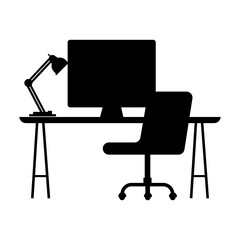 silhouette computer set up