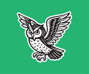 vector illustration of a owl bird