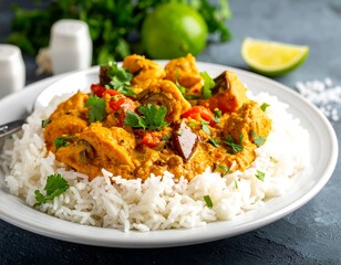 Chicken curry with rice