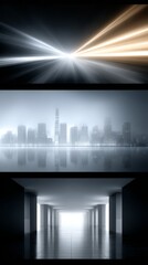 Urban cityscapes, exploring architectural wonders and metropolitan landscapes of buildings, skyscrapers, city life.