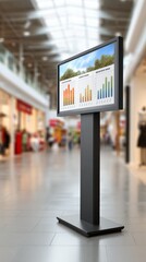 Obraz premium Dynamic information display, a comprehensive visualization of data and insights on large screen.