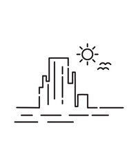 desert icon, vector best line icon.