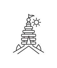 temple icon, vector best line icon.