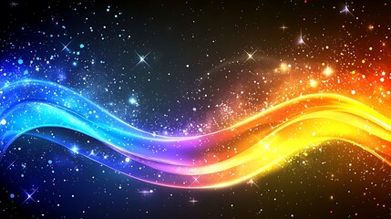 Obraz premium Cosmic Energy Waves Abstract Background. (3)