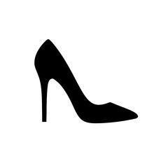 Fototapeta premium High heel shoe outline icon fashion vector illustration