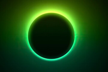 Abstract green glowing circle background