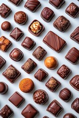 並べられたチョコレート