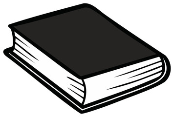 Classic closed novel or textbook design for learning study education or knowledge themes