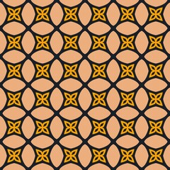 Fototapeta premium Geometric vintage gold star seamless pattern tile decoration