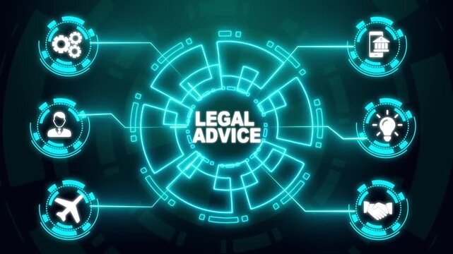 Neon legal advice infographic template
