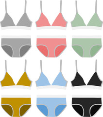 下着のイラストセット