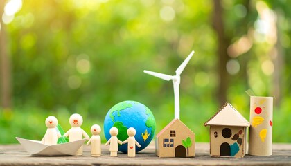 Miniature figures and models of nature and ecology