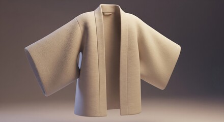 Elegant Textured Kimono Design in Soft White Fabric for Contemporary Fashion